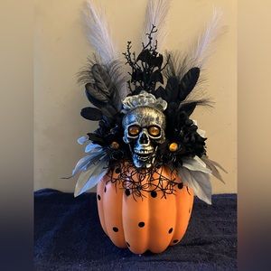 Handmade one of a kind skull, head, pumpkin.